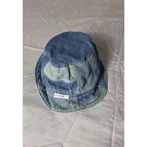 MARY-KATE AND ASHLEY fisherman-style hat, vintage Y2K denim patchwork style.